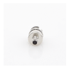 conector mini uhf hembra de anillo plegable en cables rg 58/u, rg 142/u, níquel/ plata/ delrin.