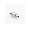 conector mini uhf hembra en línea, de anillo plegable para cable coaxial rg 8/x, 9258, lmr 240, níquel/ plata/ teflón.