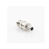 conector mini uhf hembra en línea, de anillo plegable para cable coaxial rg 8/x, 9258, lmr 240, níquel/ plata/ teflón.