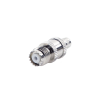 conector mini uhf hembra en línea, de anillo plegable para cable coaxial rg 8/x, 9258, lmr 240, níquel/ plata/ teflón.