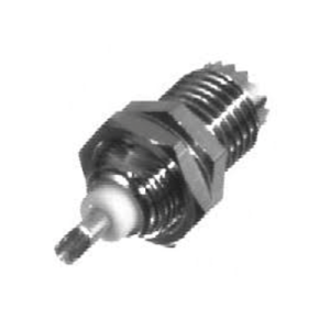 conector mini uhf hembra para chasis de montaje frontal en tipo d plano, níquel/ oro/ teflón.