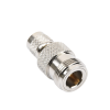 adaptador en línea, de conector mini uhf macho a n hembra, níquel/ oro/ teflón.