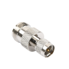adaptador en línea, de conector mini uhf macho a n hembra, níquel/ oro/ teflón.