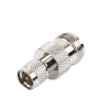 adaptador en línea, de conector mini uhf macho a n hembra, níquel/ oro/ teflón.