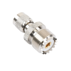 adaptador en línea de conector mini uhf macho a uhf hembra (so 239), níquel/ oro/ teflón.