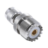 adaptador en línea de conector mini uhf macho a uhf hembra (so 239), níquel/ oro/ teflón.