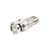 adaptador en línea de conector mini uhf hembra a bnc macho, níquel/ oro/ teflón.