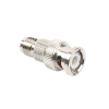 adaptador en línea de conector mini uhf hembra a bnc macho, níquel/ oro/ teflón.