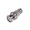 adaptador en línea de conector mini uhf hembra a bnc macho, níquel/ oro/ teflón.
