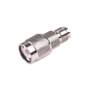 adaptador en línea de conector mini uhf hembra a tnc macho, níquel/ oro/ teflón.
