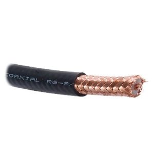 ( venta x metro ) cable con blindaje de malla trenzada de cobre 97%, aislamiento de polietilleno espumado.