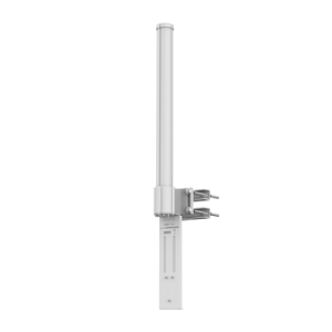 antena omnidireccional de 360° airmetro con 13 dbi en banda 5ghz (5150 5850 mhz) slant 90° compatibilidad multi marca para enlaces multipunto, conectores sma hembra inverso.