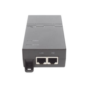 inyector poe estándar 802.3at gigabit (53 v 0.6 a 30w)