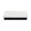 switch no administrable, visible en la topología de la nube, con 8 puertos 10/100 mbps