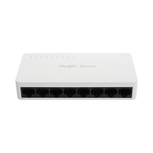switch no administrable, visible en la topología de la nube, con 8 puertos 10/100 mbps