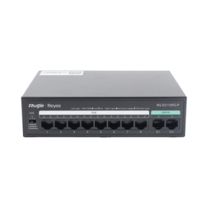 switch poe+ no administrable, hasta 110 watts, 8 puertos poe+ 10/100 y 2 uplinks gigabit 1g