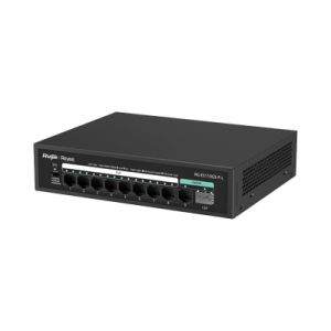 switch poe+ no administrable, hasta 120 watts, no administrable, 8 puertos poe+, 2 uplink gigabit ge / sfp