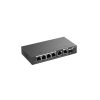 switch administrable con 4 puertos gigabit poe, 2 uplink gigabit y 1 uplink gigabit para fibra sfp en combo, gestión gratuita desde la nube
