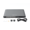 switch smart poe con 24 puertos gigabit poe 802.3af/at + 2 sfp para fibra 1gb, gestión gratuita desde la nube, 370w