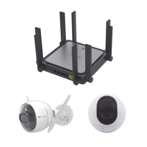 kit de router ruijie con cámara ezviz / i incluye 1 pza cs c6 / 1pz c3x / un router rgew3200gxpro