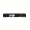 switch administrable poe capa 2, con 8 puertos gigabit poe 802.3af/at + 2 sfp para fibra 1gb, gestión gratuita desde la nube, 125w