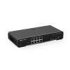 switch administrable poe capa 2, con 8 puertos gigabit poe 802.3af/at + 2 sfp para fibra 1gb, gestión gratuita desde la nube, 125w