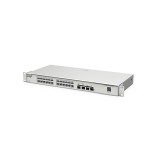 switch administrable capa 2+ plus, con 24 puertos gigabit, 4 puertos sfp+ para fibra 10gb, gestión gratuita desde la nube.