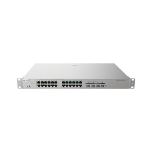 switch administrable capa 3 con 24 puertos gigabit poe 802.3af/at + 4 sfp+ para fibra 10gb, gestión gratuita desde la nube, 370w