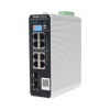 switch industrial poe hasta , ideal para temperaturas extremas y protección contra descargas, 1 x poe++ port, 7 x poe+ ports, and 2 x sfp uplink ports