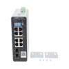 switch industrial poe hasta , ideal para temperaturas extremas y protección contra descargas, 1 x poe++ port, 7 x poe+ ports, and 2 x sfp uplink ports