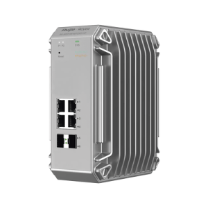 switch industrial poe hasta , ideal para temperaturas extremas y protección contra descargas, 4 puertos gigabit poe 802.3 af/at, 2 puertos sfp administrable cloud