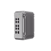 switch industrial poe, ideal para temperaturas extremas y protección contra descargas, 8 puertos gigabit poe 802.3af/at + 2 sfp para fibra 1gb, gestión gratuita desde la nube, 125w