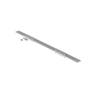 barra de conexión a tierra, para rack de 19", con 20 orificios para conexión rápida de equipos, incluye 20 tornillos # 12 24 x 1/2" instalados