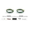 kit de puesta a tierra con dos jumpers 6 awg y barra de conexiones de 20 orificios, para rack de 19in