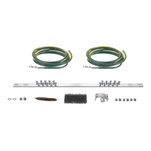 kit de puesta a tierra con dos jumpers 6 awg y barra de conexiones de 20 orificios, para rack de 19in