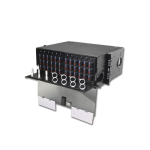 panel de conexión de fibra Óptica (ric3) para rack de 19in, acepta 12 placas quick pack, hasta 288 fibras, 4 ur