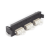 placa acopladora de fibra Óptica quick pack, con 3 conectores lc quad (12 fibras), para fibra multimodo, beige