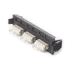 placa acopladora de fibra Óptica quick pack, con 3 conectores lc quad (12 fibras), para fibra multimodo, beige