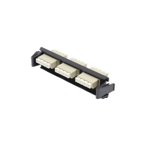 placa acopladora de fibra Óptica quick pack, con 3 conectores lc quad (12 fibras), para fibra multimodo, beige