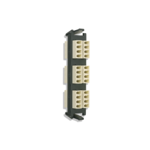placa acopladora de fibra Óptica quick pack, con 6 conectores lc quad (24 fibras), para fibra multimodo, beige