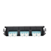 placa acopladora de fibra Óptica quick pack, con 6 conectores lc duplex (12 fibras), para fibra multimodo, aqua