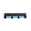 placa acopladora de fibra Óptica quick pack, con 6 conectores lc duplex (12 fibras), para fibra multimodo, aqua