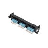 placa acopladora de fibra Óptica quick pack, con 6 conectores lc duplex (12 fibras), para fibra multimodo, aqua