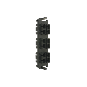 placa acopladora de fibra Óptica quick pack, con 6 conectores sc duplex (12 fibras), negro