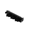 placa acopladora de fibra Óptica quick pack, con 3 conectores sc duplex (6 fibras), negro