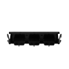 placa acopladora de fibra Óptica quick pack, con 3 conectores sc duplex (6 fibras), negro