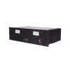 fuente de poder 13.8vcc, 50a, lineal regulada con circuito cargador de baterías, medidores, para instalación en rack