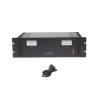 fuente de poder 13.8vcc, 50a, lineal regulada con circuito cargador de baterías, medidores, para instalación en rack