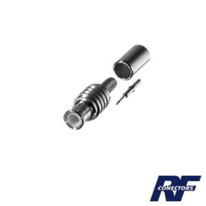 conector mcx macho de anillo plegable para rg 316/u, grupo b1, níquel/ oro/ teflón.