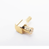 conector mcx macho en Ángulo recto de anillo plegable para cable rg 174/u, 8216, oro/ oro/ teflón.